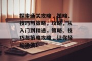 探索通关攻略，策略、技巧与策略，攻略，从入门到精通，策略、技巧与策略攻略，让你轻松通关!