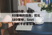 South雄，优化SEO策略的指南，优化SEO策略，South雄新手必备指南