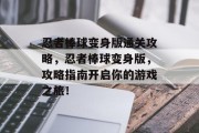 忍者棒球变身版通关攻略，忍者棒球变身版，攻略指南开启你的游戏之旅！