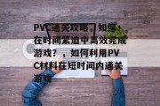 PVC通关攻略，如何在时间紧迫中高效完成游戏？，如何利用PVC材料在短时间内通关游戏