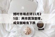 博时市场点评11月25日：两市震荡整理，成交额略有下跌