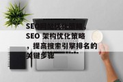 SEO网站优化策略，SEO 架构优化策略，提高搜索引擎排名的关键步骤