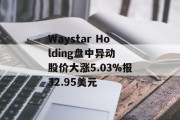 Waystar Holding盘中异动 股价大涨5.03%报32.95美元