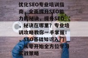 优化SEO专业培训指南，全面提升SEO能力的秘诀，提升SEO，秘诀在哪里？专业培训攻略教你一手掌握！，SEO基础知识入门，从零开始全方位学习实战策略
