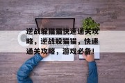 逆战躲猫猫快速通关攻略,逆战躲猫猫,快速通关攻略,游戏必备!