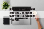 黑暗森林游戏通关攻略视频详解,黑暗森林,通关攻略,全攻略教你一血无痕