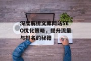 深度解析文库网站SEO优化策略，提升流量与排名的秘籍