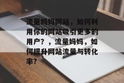 流量妈妈网站，如何利用你的网站吸引更多的用户？，流量妈妈，如何提升网站流量与转化率?