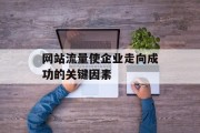 网站流量使企业走向成功的关键因素