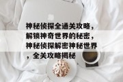 神秘侦探全通关攻略，解锁神奇世界的秘密，神秘侦探解密神秘世界，全关攻略揭秘