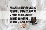 网站刷流量的秘诀及应对策略，网站流量攻略，如何利用SEO和广告进行有效提升，网站刷流量，秘诀与对策