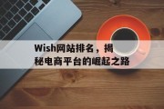 Wish网站排名，揭秘电商平台的崛起之路