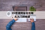 IIS搭建网站全攻略，从入门到精通