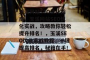 玉溪网站SEO优化指南，玉溪网站SEO优化实战，攻略教你轻松提升排名！，玉溪SEO优化实战教程，一键提高排名，秘籍在手！
