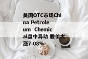 美国OTC市场China Petroleum  Chemical盘中异动 股价大涨7.08%