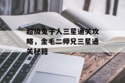 超级兔子人三星通关攻略,金毛二师兄三星通关秘籍
