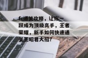 fc通关攻略,让你一跃成为顶级高手,王者荣耀,新手如何快速通关王昭君大招?