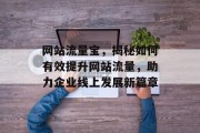 网站流量宝，揭秘如何有效提升网站流量，助力企业线上发展新篇章