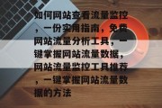 如何网站查看流量监控，一份实用指南，免费网站流量分析工具，一键掌握网站流量数据，网站流量监控工具推荐，一键掌握网站流量数据的方法