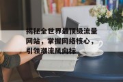 揭秘全世界最顶级流量网站，掌握网络核心，引领潮流风向标