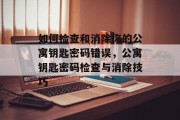 如何检查和消除你的公寓钥匙密码错误，公寓钥匙密码检查与消除技巧