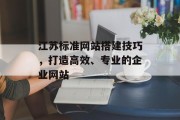 江苏标准网站搭建技巧，打造高效、专业的企业网站