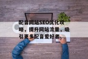 配音网站SEO优化攻略，提升网站流量，吸引更多配音爱好者