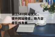 浙江SEO网站优化，提升网站排名，助力企业在线发展