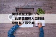 微软早盘上涨0.9%，此前美银称大型科技股仍有上涨空间