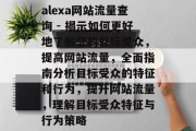 alexa网站流量查询 - 揭示如何更好地了解您的目标受众，提高网站流量，全面指南分析目标受众的特征和行为，提升网站流量，理解目标受众特征与行为策略