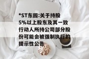 *ST东园:关于持股5%以上股东及其一致行动人所持公司部分股份可能会被强制执行的提示性公告
