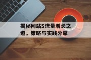 揭秘网站S流量增长之道，策略与实践分享