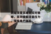 网站流量高峰期应对策略，高效缓解流量压力，保障用户体验