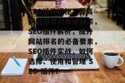SEO插件揭秘，提高网站排名的关键因素，SEO插件解析，提升网站排名的必备要素，SEO插件实战，如何选择、使用和管理 SEO 插件？