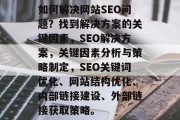 如何解决网站SEO问题？找到解决方案的关键因素，SEO解决方案，关键因素分析与策略制定，SEO关键词优化、网站结构优化、内部链接建设、外部链接获取策略。