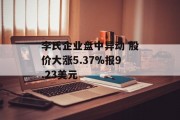 李氏企业盘中异动 股价大涨5.37%报9.23美元