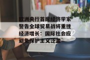 欧洲央行首席经济学家警告全球贸易战将重挫经济增长：国际社会应避免保护主义泛滥