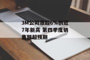 3M公司涨超6%创近7年新高 第四季度销售额超预期