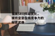 福田SEO网站优化，提升企业在线竞争力的秘密武器