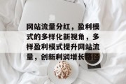 网站流量分红，盈利模式的多样化新视角，多样盈利模式提升网站流量，创新利润增长路径
