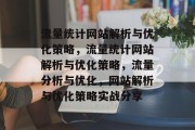 流量统计网站解析与优化策略，流量统计网站解析与优化策略，流量分析与优化，网站解析与优化策略实战分享