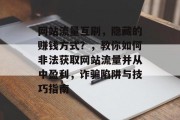 网站流量互刷，隐藏的赚钱方式？，教你如何非法获取网站流量并从中盈利，诈骗陷阱与技巧指南