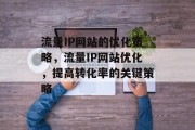 流量IP网站的优化策略，流量IP网站优化，提高转化率的关键策略