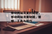 移动网站流量的秘密，移动网站流量秘籍，策略、工具与技巧