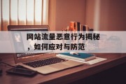 网站流量恶意行为揭秘,如何应对与防范 网站流量恶意行为揭秘,如何应对与防范