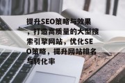提升SEO策略与效果,打造高质量的大型搜索引擎网站,优化SEO策略,提升网站排名与转化率 提升SEO策略与效果,打造高质量的大型搜索引擎网站,优化SEO策略,提升网站排名与转化率