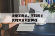 流量王网站，互联网时代的流量聚合神器