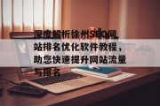 深度解析徐州SEO网站排名优化软件教程，助您快速提升网站流量与排名
