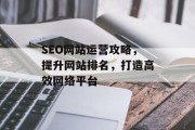 SEO网站运营攻略，提升网站排名，打造高效网络平台