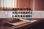 名创优品(09896)6月20日耗资约22.46万美元回购5.2万股